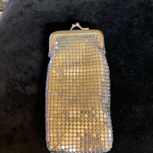Vintage Y&S Silver Metal Beaded Cigarette Case / Coin Purse